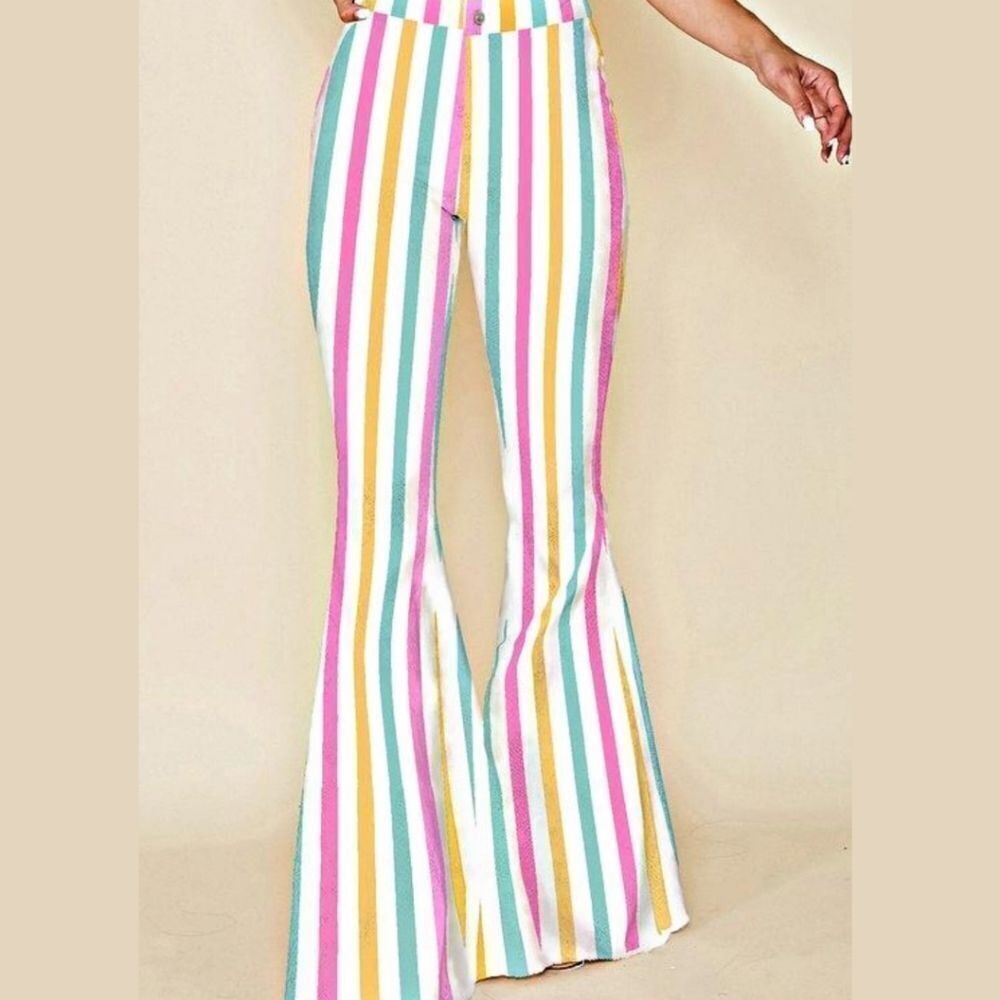 Pinstripe Denim Pants  - Picture 2 of 3